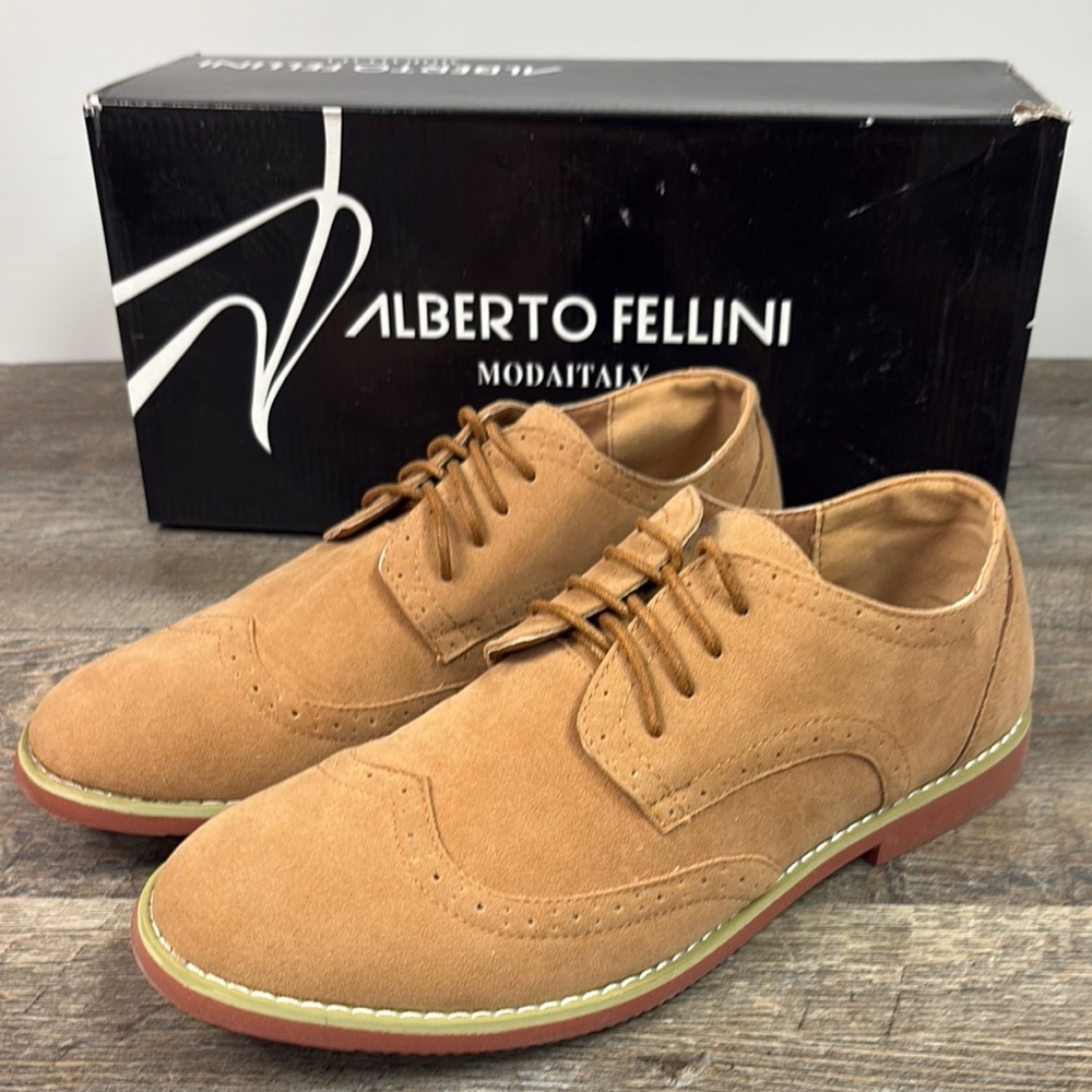 Alberto Fellini DAKOTA 2 Faux Suede Oxfords Size 8.5